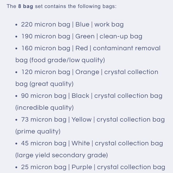 Bubble Bag 2 Gallon 'Original' 8 Bag Set Herbal Extractor - Picture 5 of 12